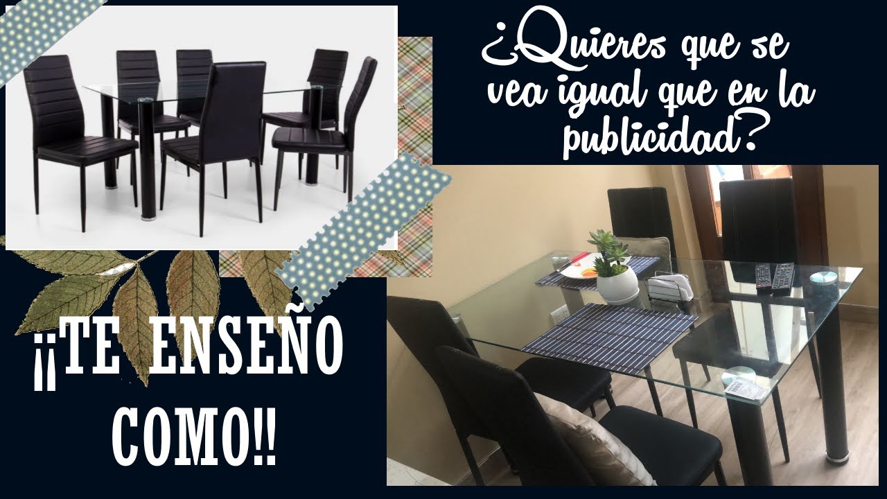 ARMADO DE MESA Y SILLAS 🪑, JUEGO DE COMEDOR DE VIDRIO PARA COCINA
