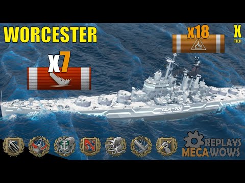 Worcester 7 Kills & 184k Damage | World of Warships Gameplay