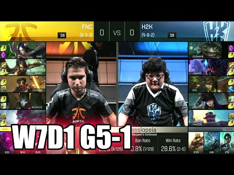 Fnatic vs H2K Gaming | Game 1 S6 EU LCS Summer 2016 Week 7 Day 1 | FNC vs H2K G1 W7D1 1080p