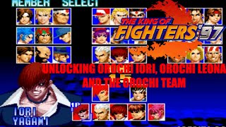 The King of Fighters 97 - Unlocking Orochi Iori, Orochi Leona, and Orochi Team (Arcade Version)