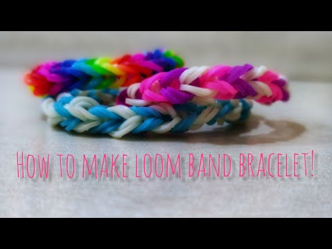 How to make beautiful loom band bracelet 😍