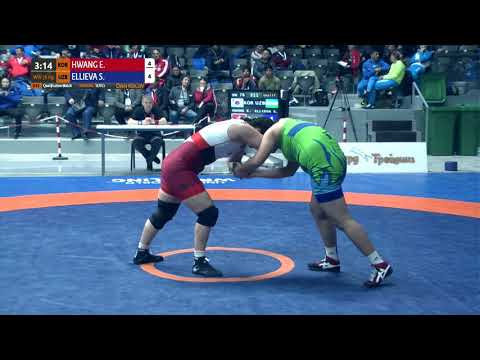 Qual. WW - 76 kg: E. HWANG (KOR) v. S. ELLIEVA (UZB)