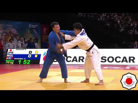 Kenshi Harada - Uranbayar Odgerel - U73 Men's Judo Grand Slam Paris 2022