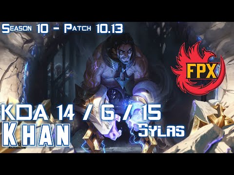 FPX Khan SYLAS vs WUKONG Top - Patch 10.13 KR Ranked