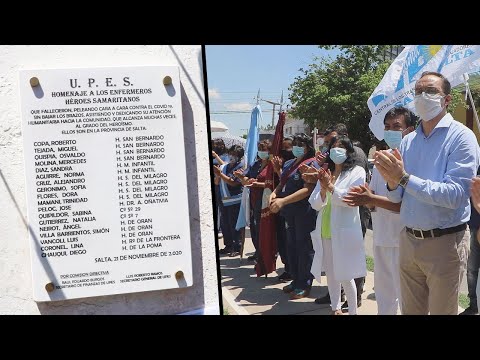 Homenaje a enfermeros fallecidos durante la pandemia