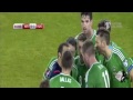 Észak-Írország - Magyarország 1-1, 2015 - Chris Baird piroslapja