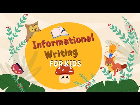 Informational Writing For Kids- Creative Writing for Kids
