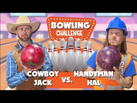 Handyman Hal meets Cowboy Jack | Awesome Bowling Fun for Kids
