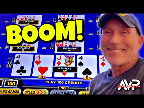 Triple Double!! 🔥🔥🔥2025 Jackpot!! 😆Video Poker at Beau Rivage Casino🤑