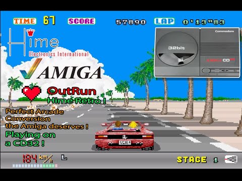Hime Retro: Amiga OutRun 2025! Playing on a real Amiga Hardware. CD32 with an 68030 accelerator!