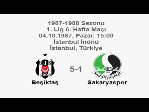 Beşiktaş 5-1 Sakaryaspor 04.10.1987 - 1987-1988 Turkish 1st League Matchday 6