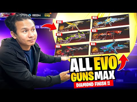 Upgrading All Evo Gun Skins Max with More Than 50000 Diamonds 😱 New Diamond 💎 King Tonde Gamer 😂