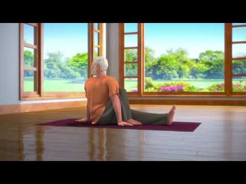 Yoga with Modi : Vakrasana English