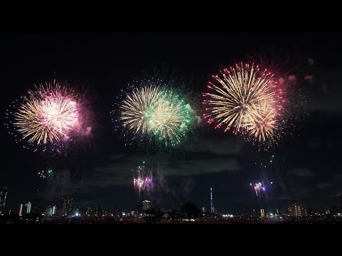 Unstoppable fireworks TOKYO JAPAN FIREWORKS FESTIVAL 2023 #fireworks  #fireworksfestival  #japan