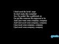 Tinashe Company Lyrics