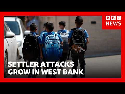 Palestinian parents fear for children's lives at school as settler attacks grow | BBC News