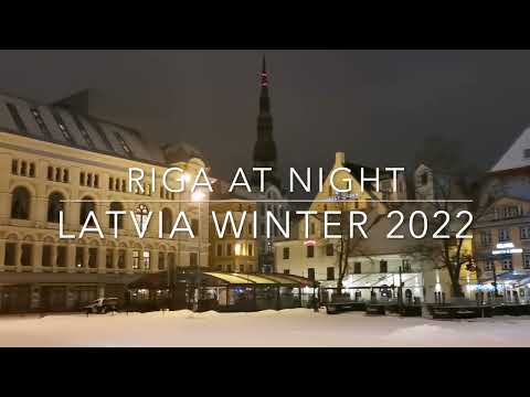 ONE minute impression of Riga at night - Winter 2022