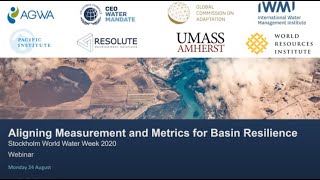 Alinear la medición y las métricas para la resiliencia  de las cuencas Webinar