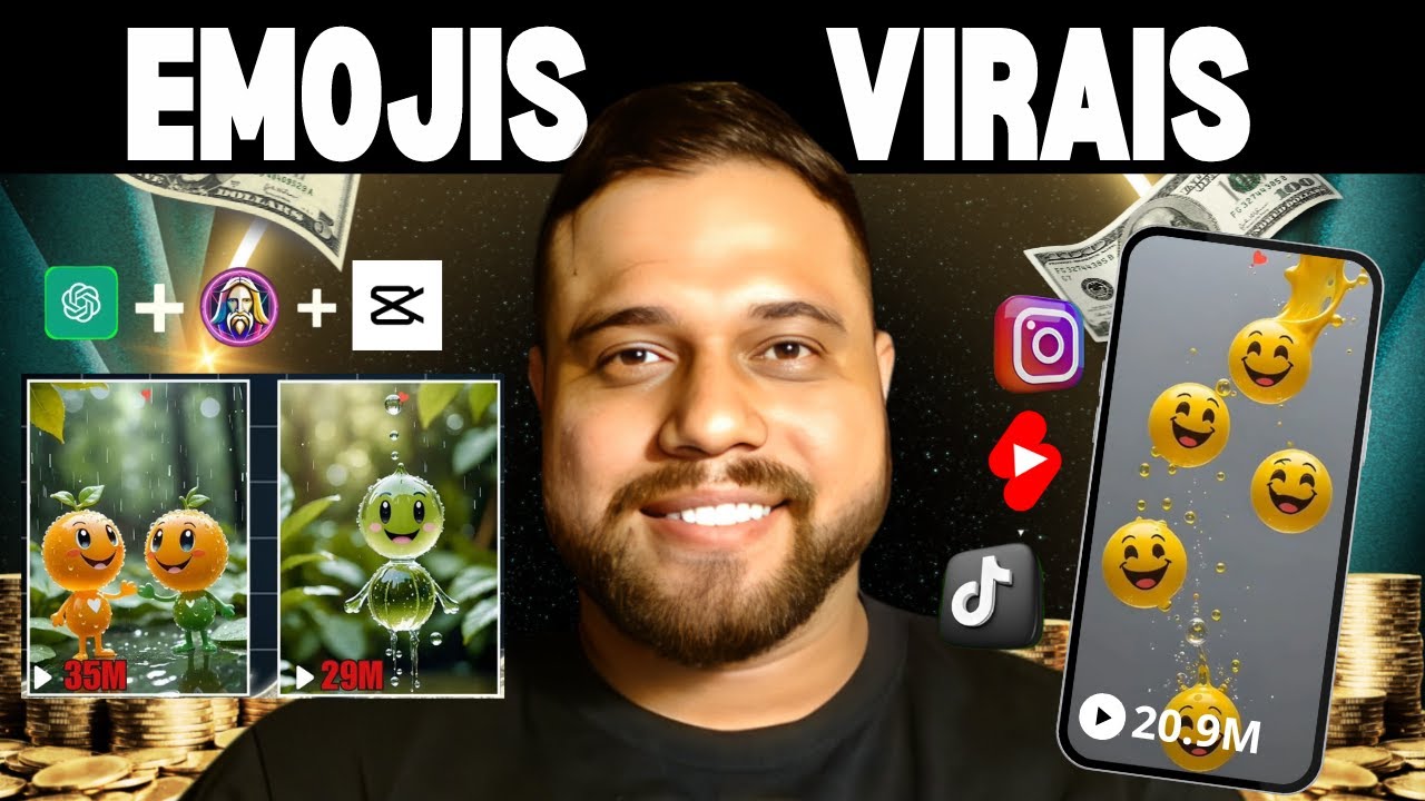 🤑 Como Criar Fotos e Posts de Emojis com IA viral😂🚀