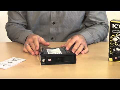 ICYBOX IB-168SK-B Icy Box Mobile Rack 5,25 skirtas 3,5 SATA HDD, juodas video
