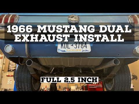 1966 MUSTANG 2.5 INCH DUAL EXHAST INSTALL FROM SUMMIT RACING: 66 V8 swap part 18