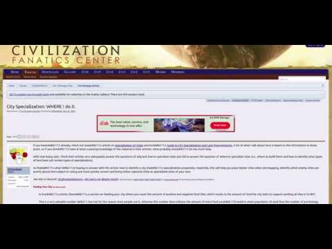 City Specialization In Civ 4 BTS