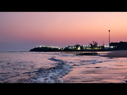 Diu Sunset: Waves & Pink Sky