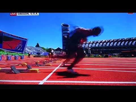 MUTEBA FROM CONGO. clocked 10.46/OREGON 22. World athletic Championship.
