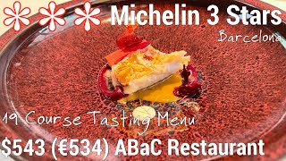Best in Spain 3 Michelin Star ABaC Restaurant $543 (€534) - Fine dining 19 Course Tasting Barcelona