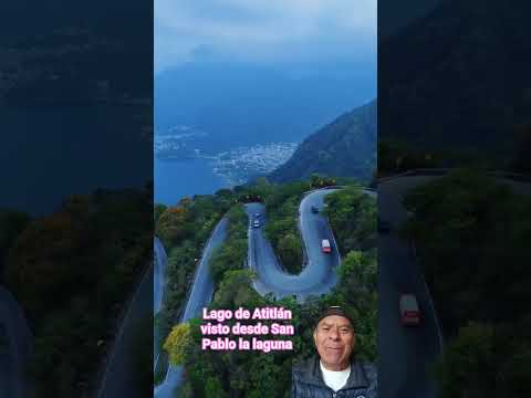 belleza única del lago de Atitlán Sololá visto desde San Pablo la laguna