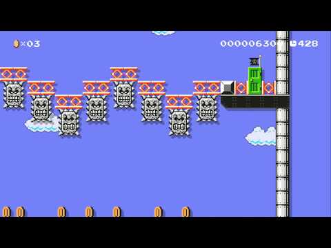 Thwomp Springs! by Cooper - SUPER MARIO MAKER - NO COMMENTARY 1AW