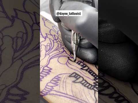 🔥EPIC! Tattoo Line work Close up #tattoo #tattooartist #shorts