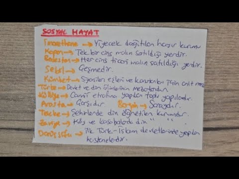 89)KPSS HISTORY 2026 I FIRST TURKISH-ISLAMIC STATES Social Life #kpss #history