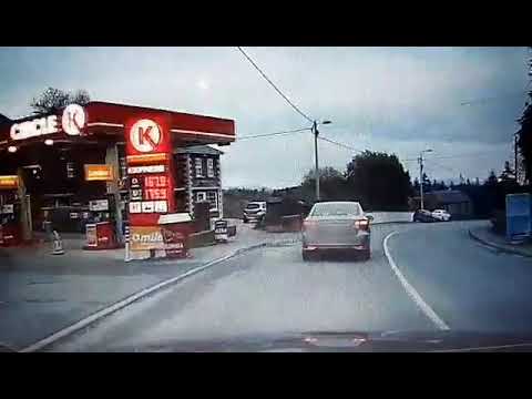 Car and tractor collision