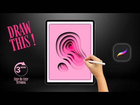 Procreate Super Easy Tutorial * Paper Cut Effect* ! 3 mns !