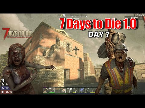 FIRST HORDE NIGHT in 1.0!! Our base is simple, but EFFECTIVE!!! | 7 Days to Die 1.0 - Day 7