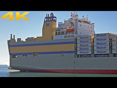 🛳️FABULOUS MARINE TRAFFIC AT PORT OF LOS ANGELES WITH EVER MAGIC AND MATSONIA - 4K SHIPSPOTTING 2025