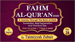 Download lagu Fahm Al-Quran | Juz 28 | Taimiyyah Zubair | Dr. Farhat Hashmi |  Channel mp3
