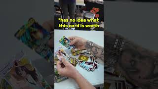 Pulling a $1700 Pokemon Card and not knowing #pokemon #tagteam #sightseer #waifu #rarepokemon