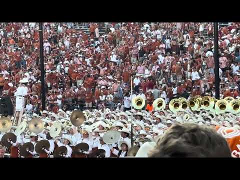10-11-2025 The Longhorn Band plays March Grandioso, with a shoutout to OU.