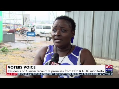 #VotersVoice: Residents of Kumasi recount 5 promises from NPP & NDC manifesto - AM Show (10-9-20)
