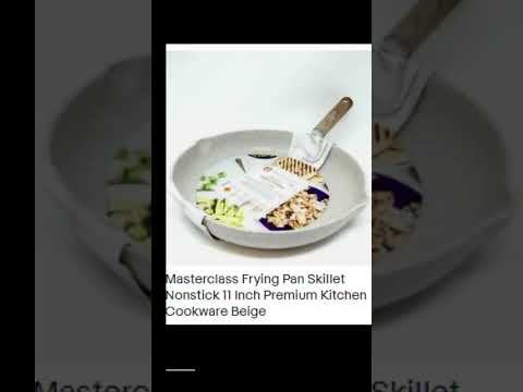 Masterclass Frying Pan Skillet Nonstick 11 Inch Premium Kitchen Cookware Beige