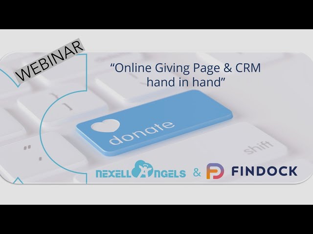 Webinar: Online Giving Page & CRM Hand in Hand