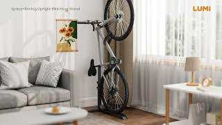 SPACE-SAVING UPRIGHT BIKE FLOOR STAND | LBS-05 | LUMI