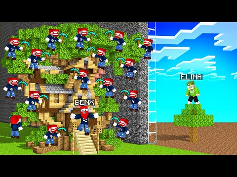 ICH PRANKE ELINA mit 100 KLONEN im BAU BATTLE in Minecraft