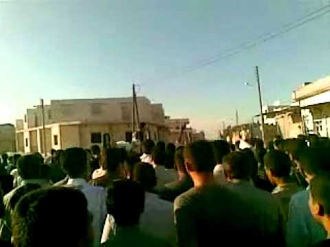 مظاهرة وتشييع أيهم عكيدي في قرية زيتان في ريف حلب