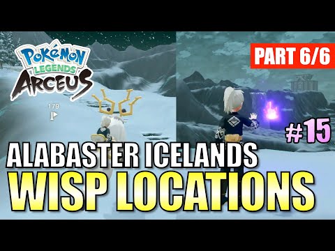 ALL WISP LOCATIONS IN ALABASTER ICELANDS (Easy to follow) - Pokemon Legends Arceus