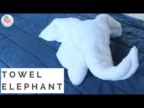 How to Fold A Towel Animal: Elephant Towel Folding in Resort, Hotel, Bed & Guest Room, Home, Cruise