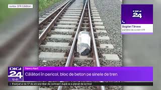 Anchetă după o posibilă tentativă de sabotaj. Bolovani puși pe o linie din zona Gării Constanța