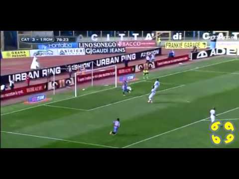 Pablo Barrientos Amazing Goal ( Catania vs AS Roma 4-1 ) 04/05/2014 HD
